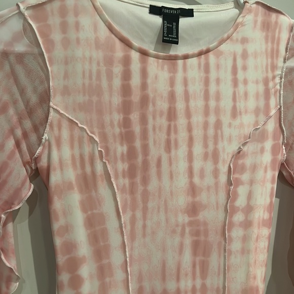 Pink tie dye mesh XS dress - Picture 2 of 3